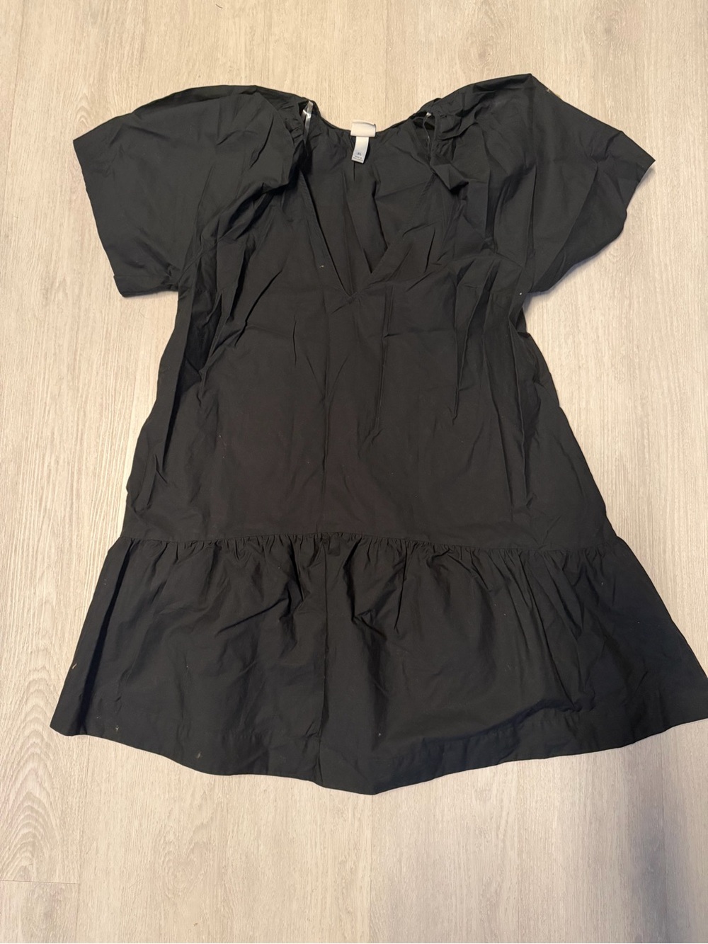 Girls' Black Ruffle-Hem Dress